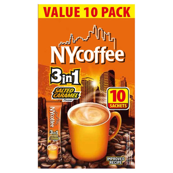 NYCoffee 3in1 Salted Caramel Coffee 10 x 14g, front of pack