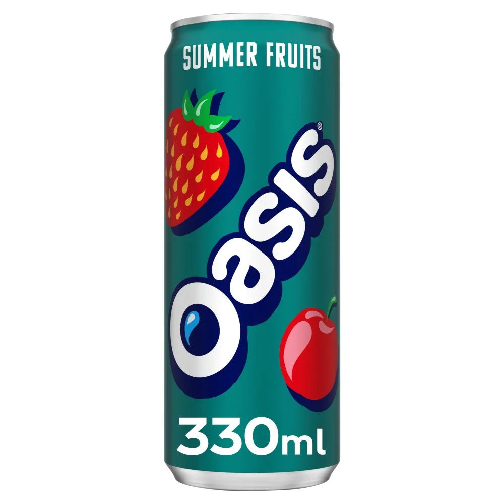Oasis Summer Fruits Still Juice Drink 330ml, front of pack