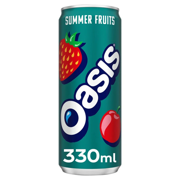 Oasis Summer Fruits Still Juice Drink 330ml, front of pack