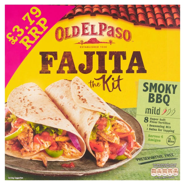 Old El Paso Fajita Kit Smoky Barbecue 500g, front of pack