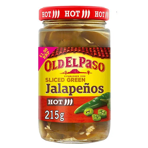 Old El Paso Green Jalapeños 215g, front of pack