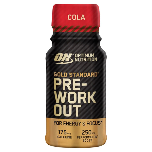 Optimum Nutrition Gold Standard Pre-Workout Energy Shot Cola 60ml, front of pack