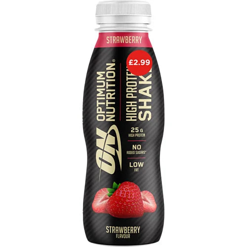 Optimum Nutrition High Protein Shake Strawberry 330ml, front of pack
