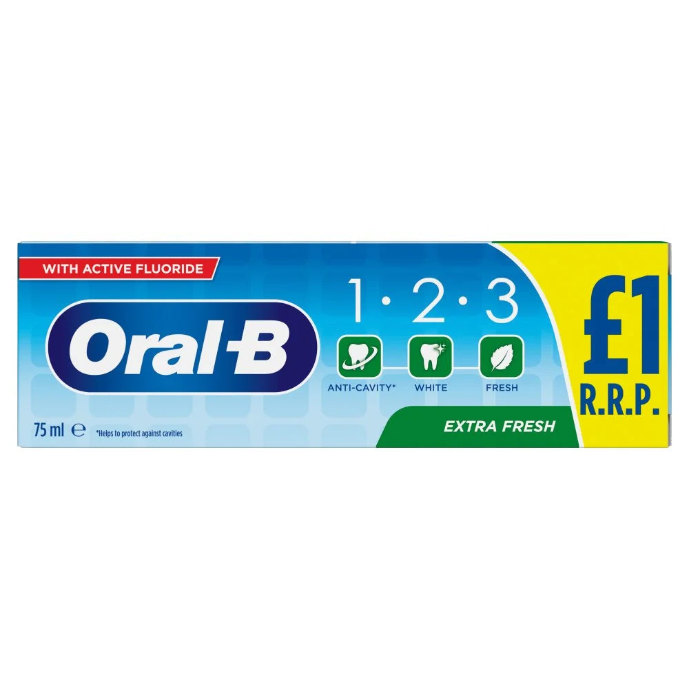 Oral-B Extra Fresh Toothpaste 75ml, front of pack
