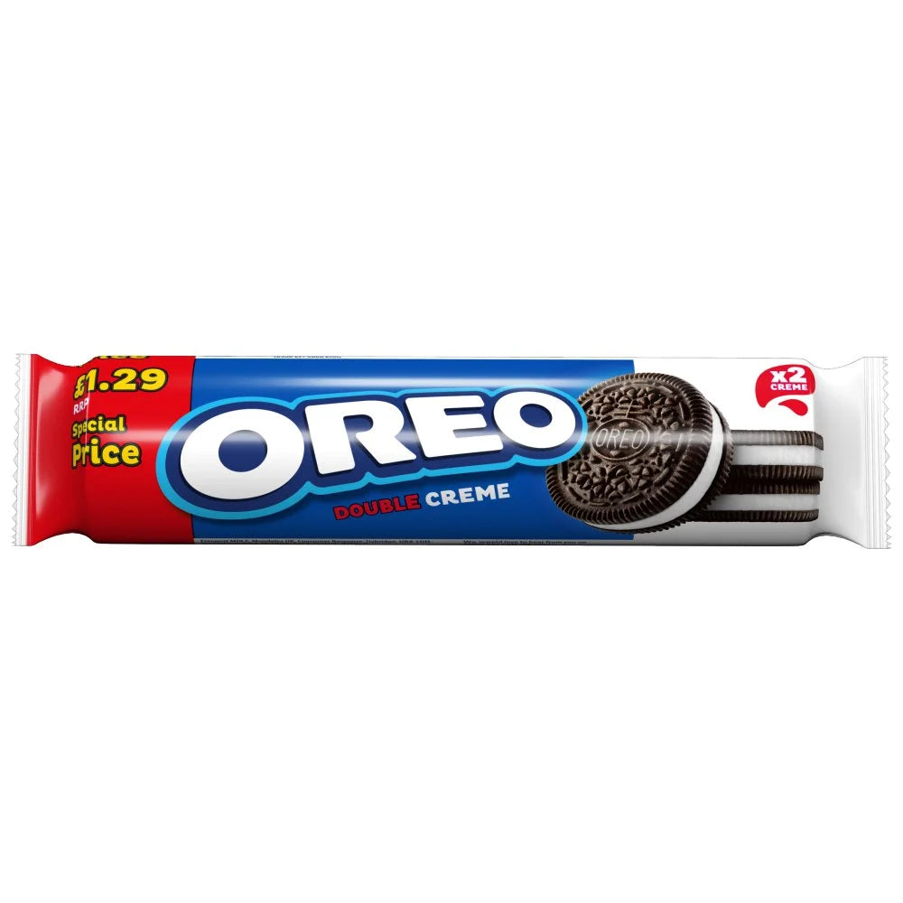 Oreo Double Creme Vanilla Sandwich Biscuits 157g, front of pack