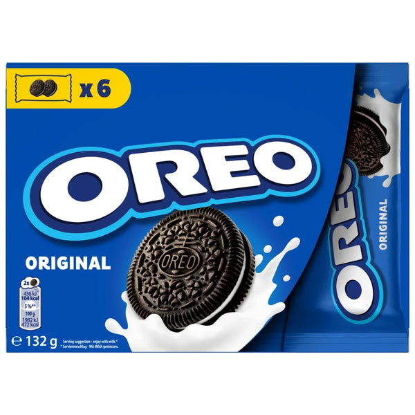 Oreo Original Sandwich Cookies 132g multipack, front of pack