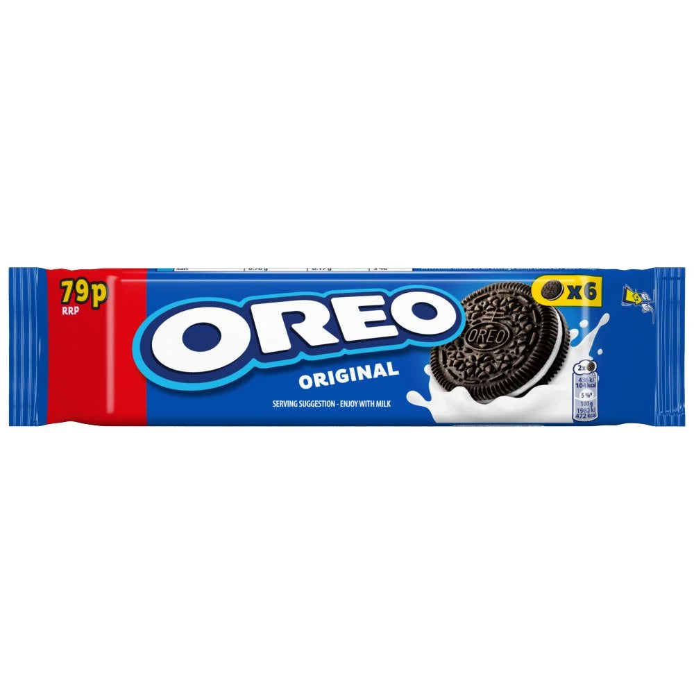 Oreo Original Vanilla Sandwich Biscuit Snack Pack 66g, front of pack