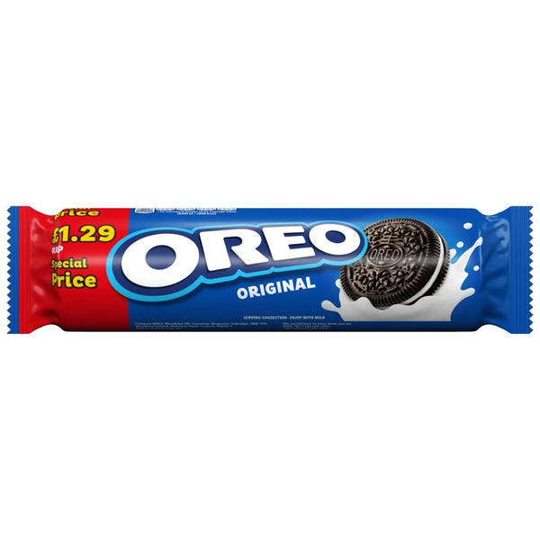 Oreo Original Vanilla Sandwich Biscuits 154g, front of pack