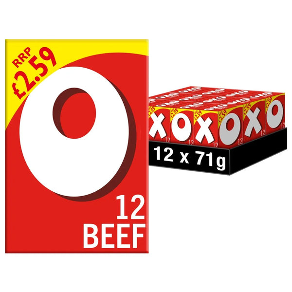 Oxo 12 Beef Stock Cubes 71g, front of pack