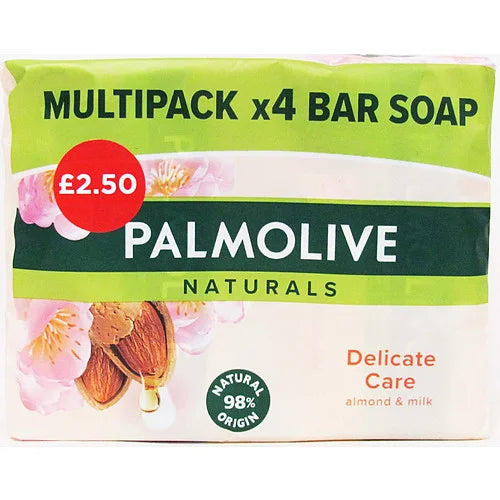 Palmolive Bar Soap Almond 4 x 90g, front of pack
