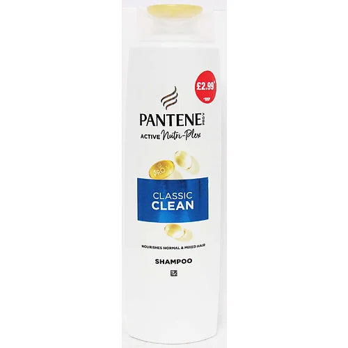 Pantene Classic Clean Shampoo 325ml, front of pack