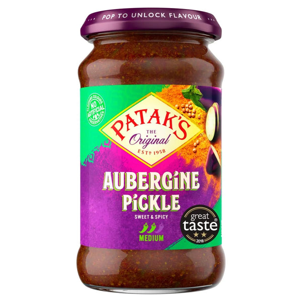 Patak's Aubergine Pickle 312g, front of pack