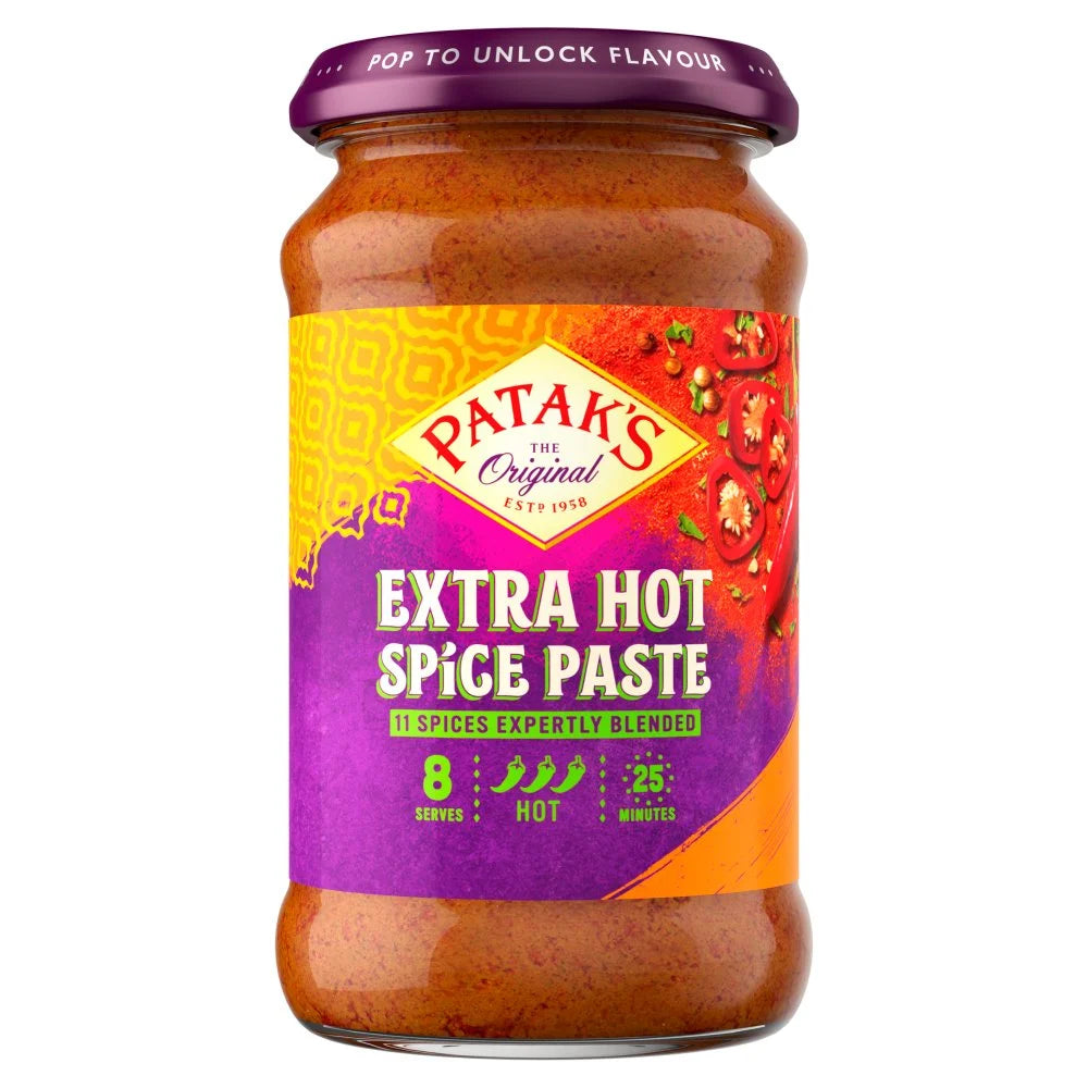Patak's Hot Curry Spice Paste 283g, front of pack