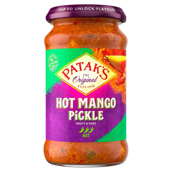 Patak's Hot Mango Pickle 283g, front of pack