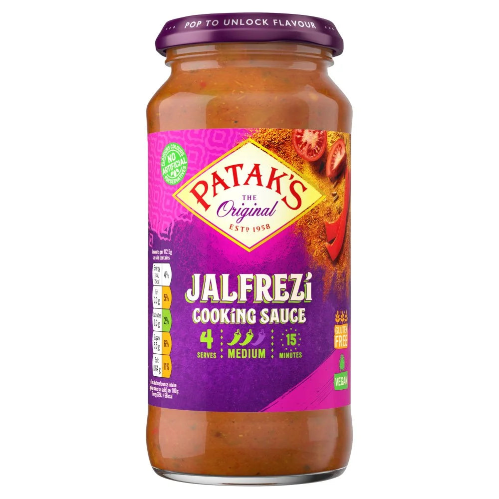 Patak's Jalfrezi Curry Sauce 450g, front of pack