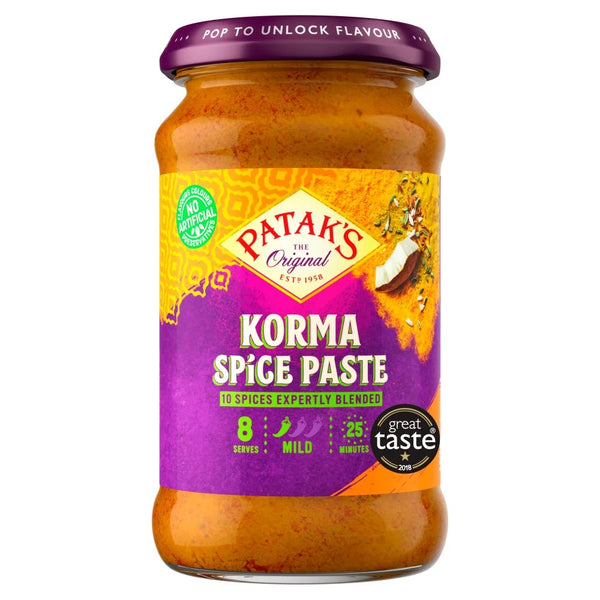 Patak's Korma Curry Spice Paste 283g, front of pack
