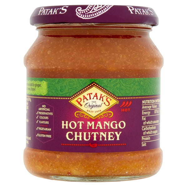 Patak's The Original Hot Mango Chutney 340g, front of pack
