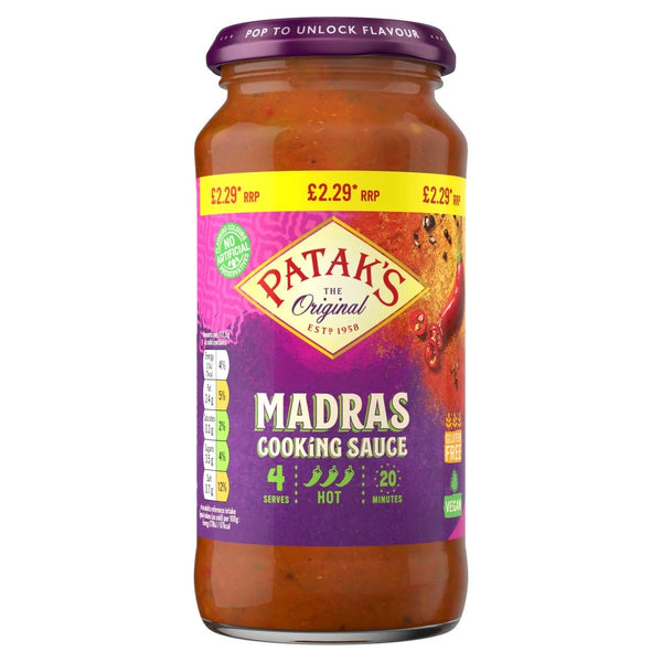 Patak's The Original Madras Cooking Sauce 450g, front of pack