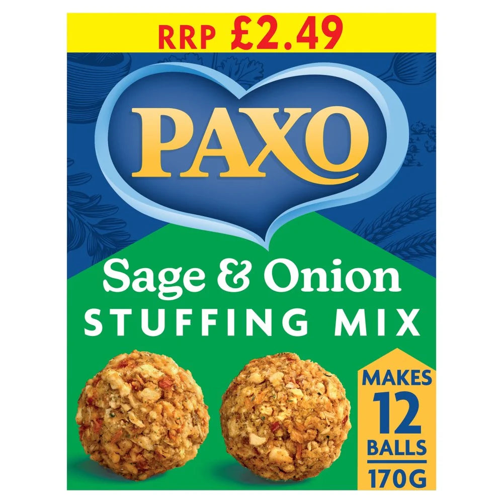 Paxo Sage & Onion Stuffing Mix 170g, front of pack