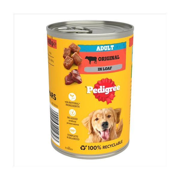 Pedigree Adult Original in Loaf 400g can, front of pack