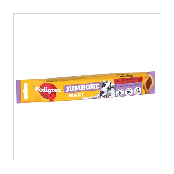 Pedigree Jumbone Maxi Dog Treat Beef and Poultry, 1 chew, front of pack