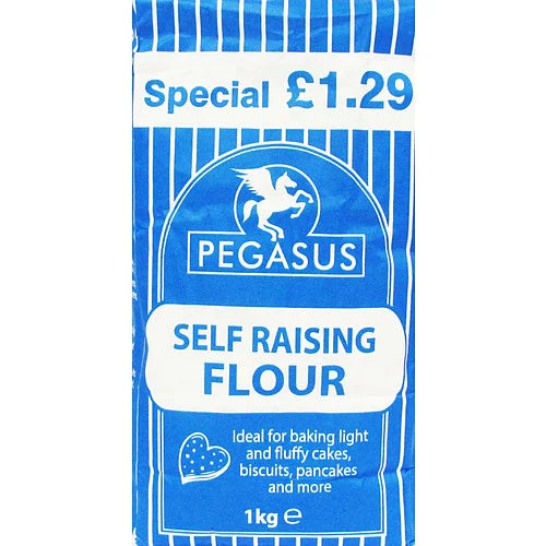 Pegasus Self Raising Flour 1kg, front of pack