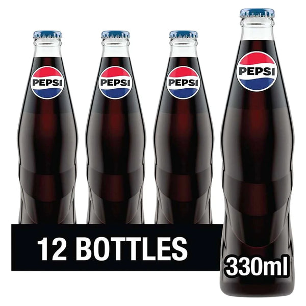Pepsi Cola Glass Bottle 330ml, front of pack
