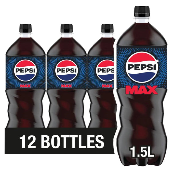 Pepsi Max No Sugar Cola 1.5L bottle, front of pack