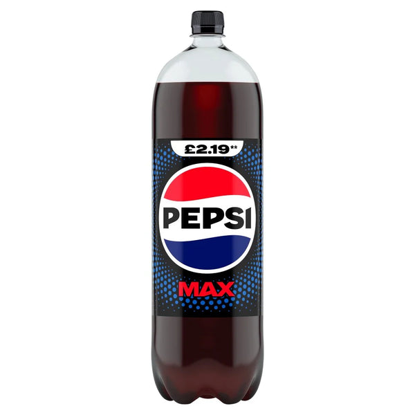 Pepsi Max No Sugar Cola 2L bottle, front of pack