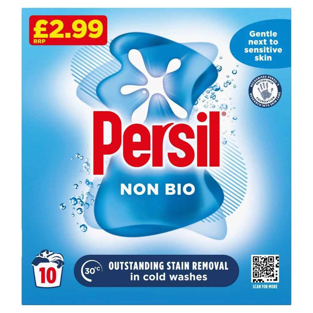 Persil Non Bio Washing Powder 10 washes 500g, front of pack