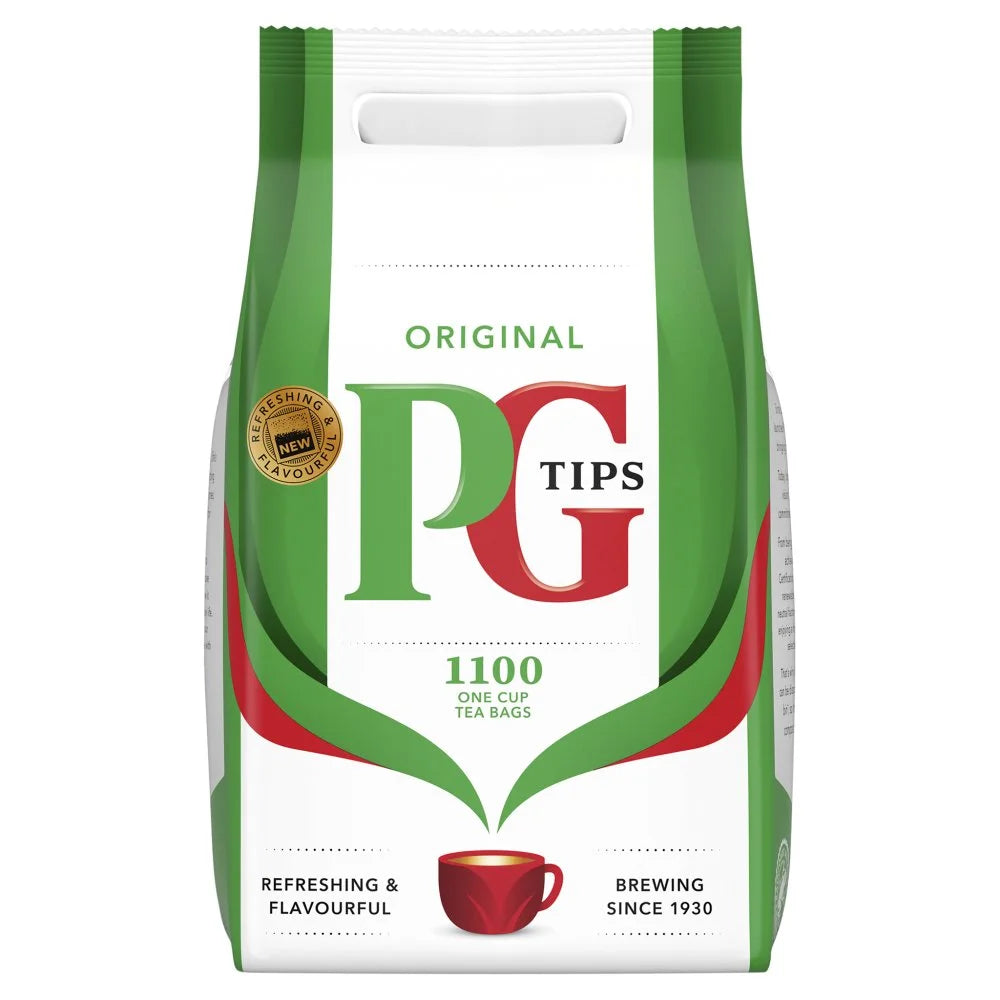 PG Tips Original 1100 One Cup Tea Bags 2.2kg, front of pack