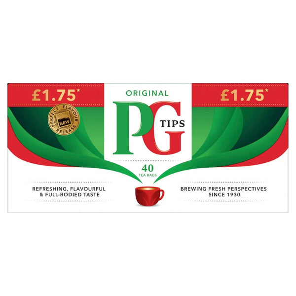 PG Tips Original 40 Tea Bags 116g, front of pack