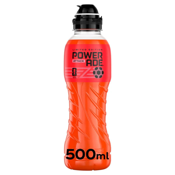 Powerade Attack Sports Drink 500ml Bottle, front of pack