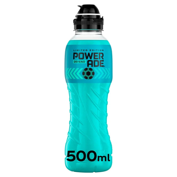 Powerade Defend Sports Drink 500ml Bottle, front of pack