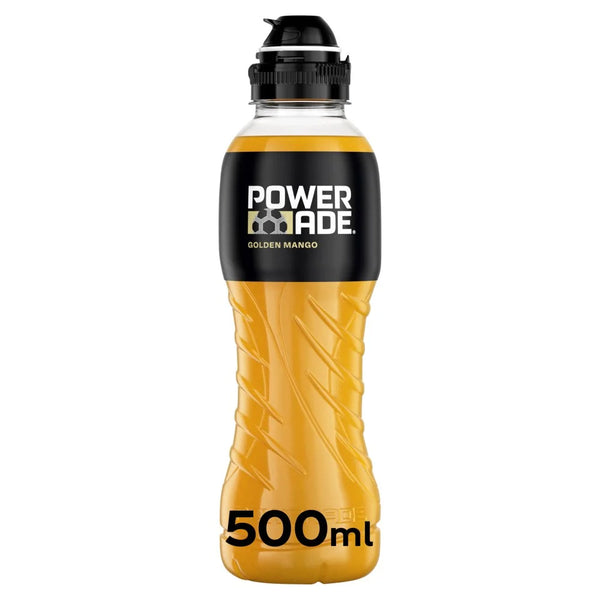 Powerade Golden Mango Sports Drink 500ml, front of pack