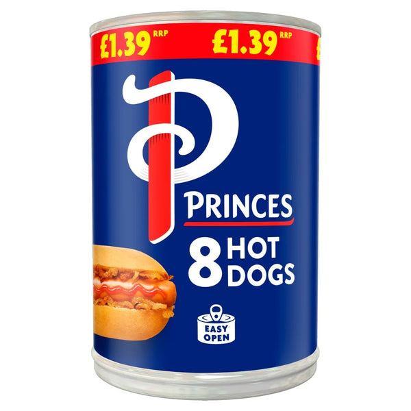 Princes 8 Hot Dogs 400g, front of pack