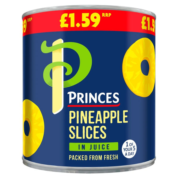 Princes Pineapple Slices in Juice 432g, front of pack