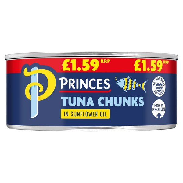 Princes Tuna Chunks in Sunflower Oil 145g, front of pack