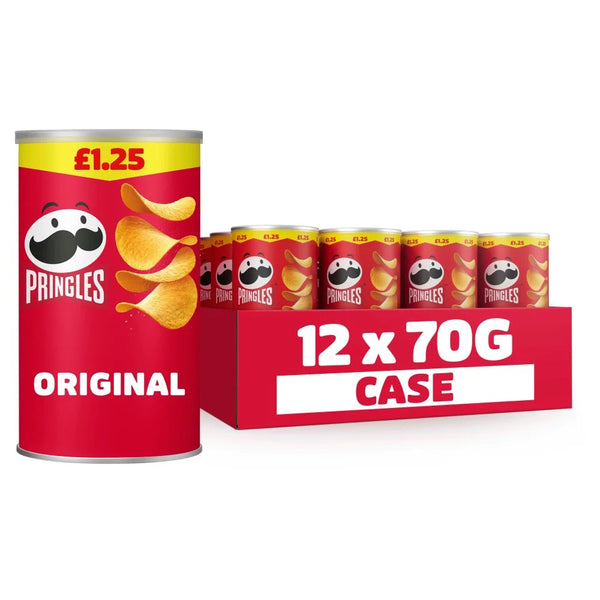 Pringles Original Snacking Crisps 70g, front of pack