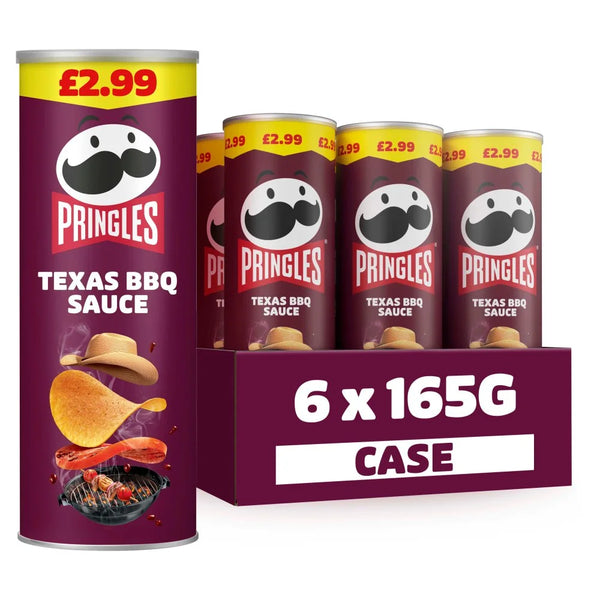 Pringles Texas BBQ Sharing Crisps 165g, front of pack