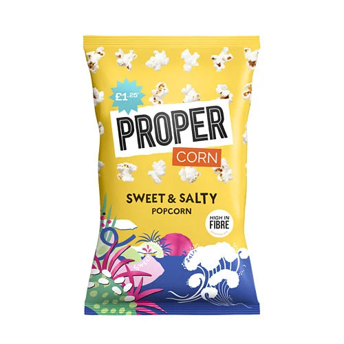 Proper Sweet and Salty Popcorn 60g, front of pack