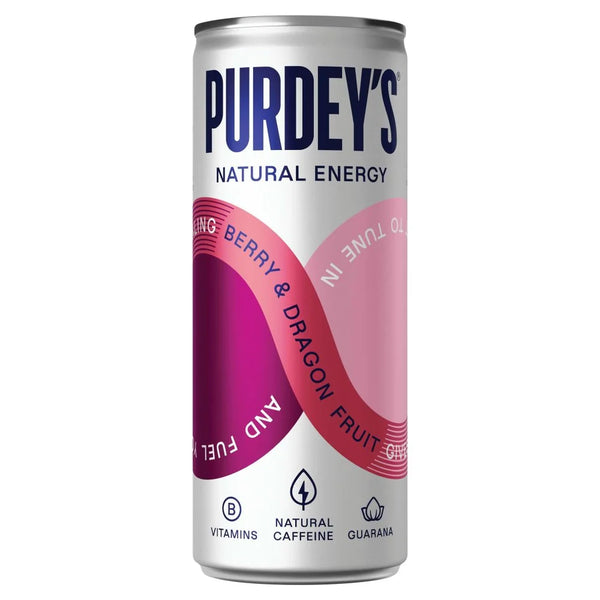 Purdey's Natural Energy Berry and Dragon Fruit 330ml, front of pack