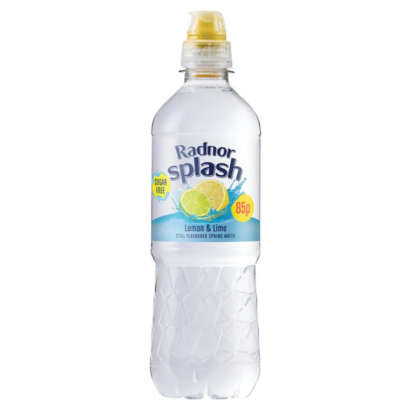 Radnor Splash Lemon and Lime Flavoured Spring Water 500ml, front of pack