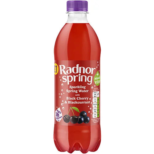 Radnor Spring Cherry and Blackcurrant 500ml, front of pack