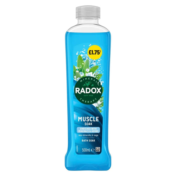 Radox Mineral Therapy Muscle Soak Bath Soak 500ml, front of pack