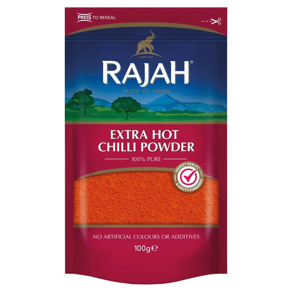 Rajah Extra Hot Chilli Powder 100g, front of pack