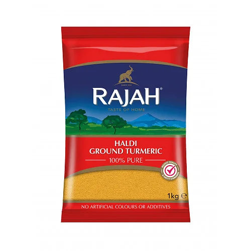 Rajah Turmeric Ground Spice 1kg, front of pack
