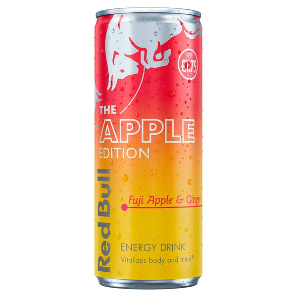Red Bull Apple Edition Fuji Apple and Ginger 250ml, front of pack