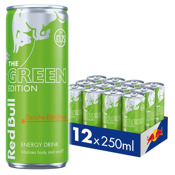 Red Bull Green Edition Curuba and Elderflower 250ml, front of pack