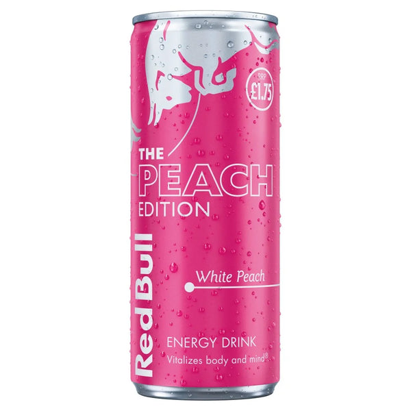 Red Bull Peach Edition White Peach 250ml, front of pack
